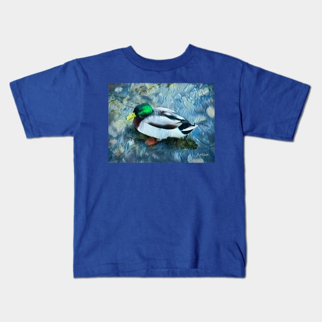 Mallard Duck Kids T-Shirt by Unique Gifts 24/7